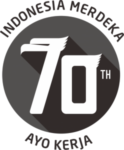logo HUT RI Ke 70 bwr