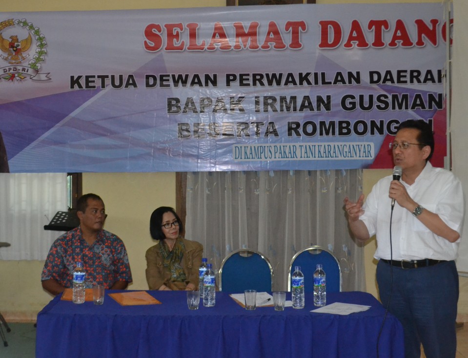 Ketua DPD RI : Produksi Pertanian Harus Ditingkatkan
