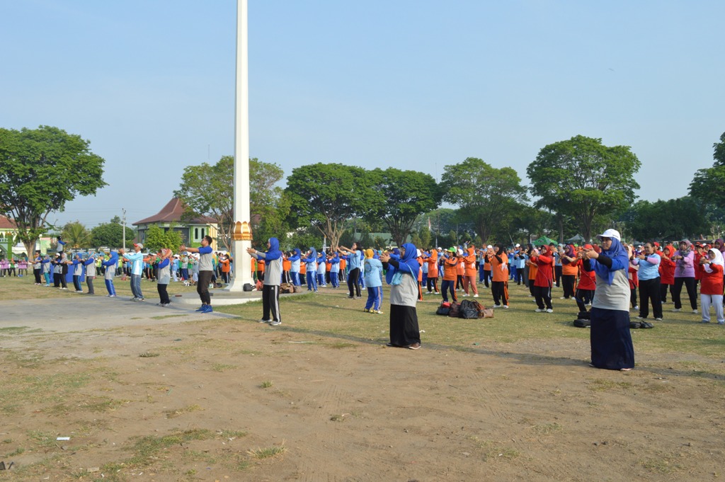 Senam Sehat Ceria Karanganyar Sambut HKN ke-51