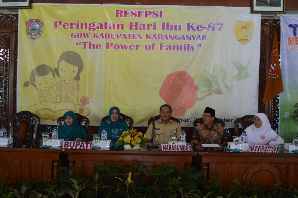 Resepsi Peringatan Hari Ibu Ke-87 GOW Kabupaten Karanganyar