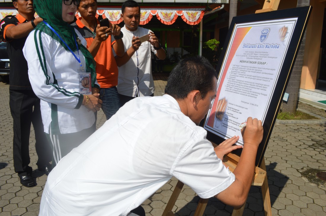 SMP Negeri 1 Karanganyar Nyatakan Sikap Anti Narkoba