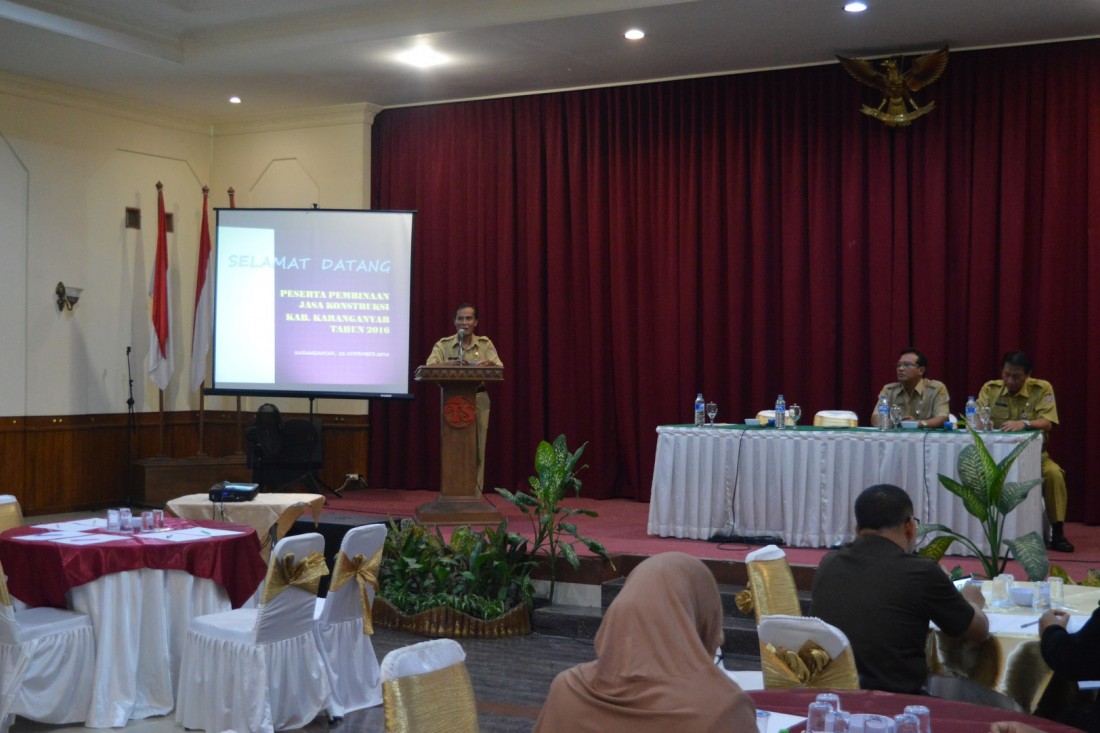 Wujudkan Sinergitas, Pemkab Karanganyar Adakan Pembinaan Jasa Kontruksi se-Kab. Karanganyar
