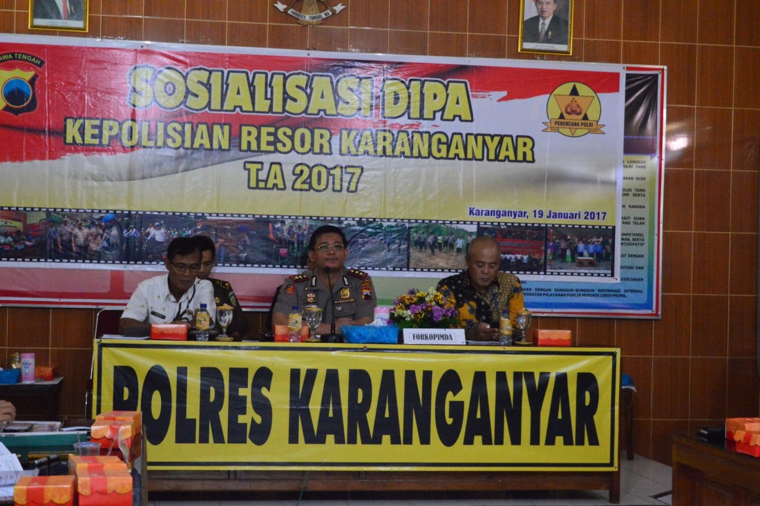 Naik 20,61%, DIPA POLRES Karanganyar Tahun 2017