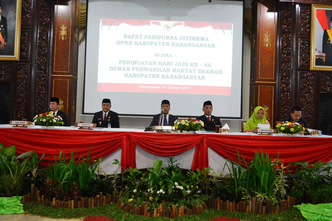 Bupati : Eksekutif Legislatif Sinergi Ciptakan Iklim Demokrasi di Karanganyar