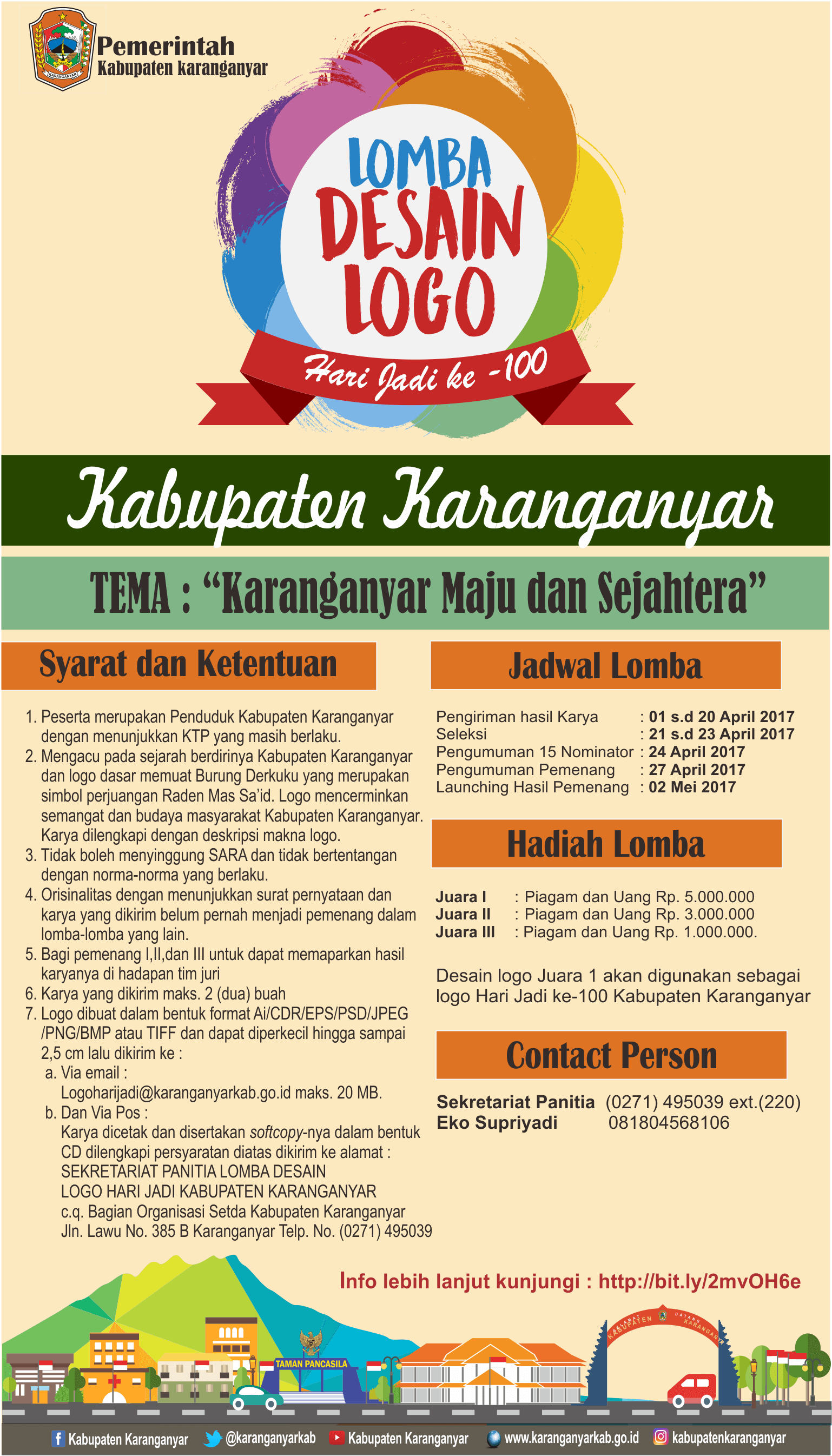 Lomba Logo Hari Jadi Kabupaten Karanganyar ke-100