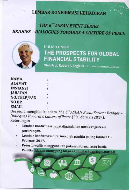 Undangan Kuliah Umum The Prospects For Global Financial Stability