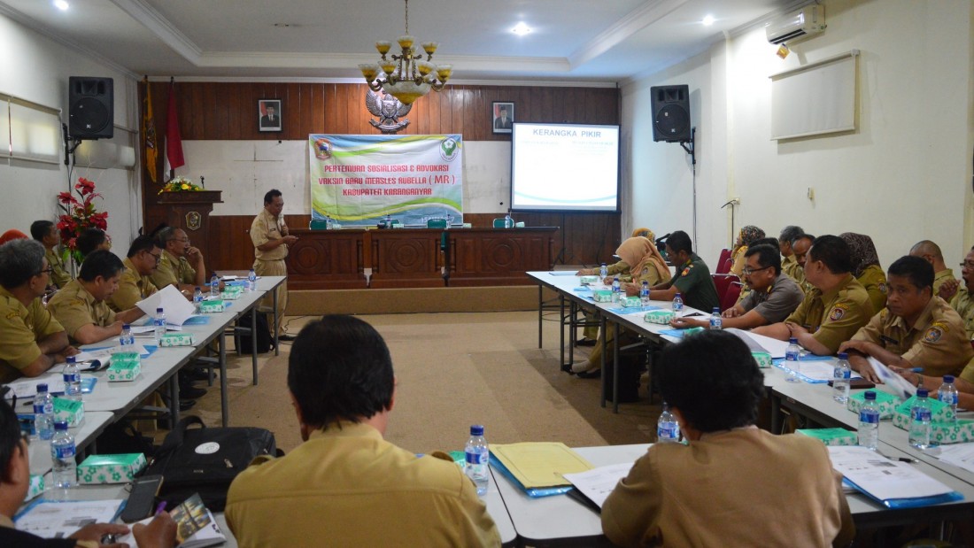 Introduksi Imunisasi Measles Rubella,  Bupati : Karanganyar Potensi Menolak Vaksin, Dinkes dan MUI Harus Gencar Sosialisasikan ke Masyarakat