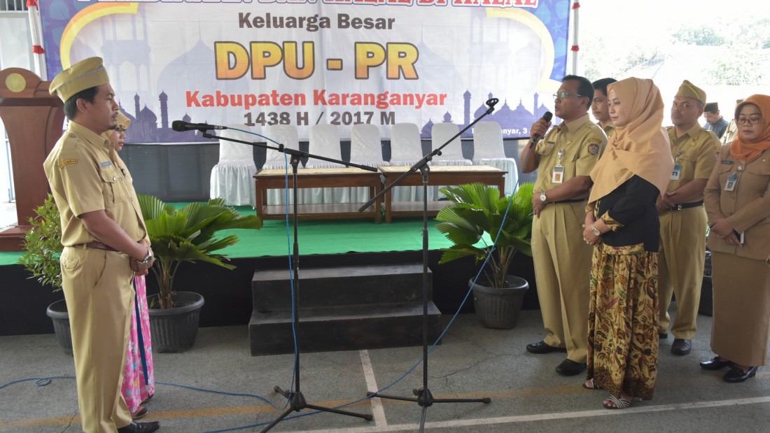 Hari Pertama Masuk Lerja, Sejumlah OPD Karanganyar Adakan Halal Bihalal  Bupati : DPU Harus Jadi Leader Pembangunan infrastruktur Karanganyar