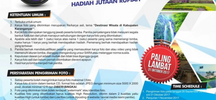 Lomba Foto dan Video Drone Destinasi Wisata Kabupaten Karanganyar