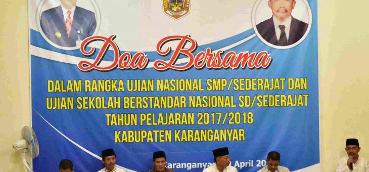 Do’a Bersama Menjelang Ujian Nasional SMP dan SD Tahun 2018