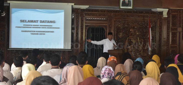 Rakor bersama petugas pemutakhiran mandiri data kemiskinan