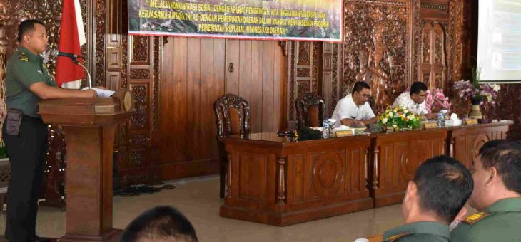 SINERGITAS TNI AD DAN PEMERINTAH PERLU DITINGKATKAN