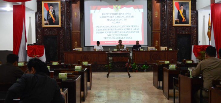 Rapat Paripurna Raperda tentang Perubahan Kedua Atas Perda Kabupaten Karanganyar No. 19 Tahun 2015