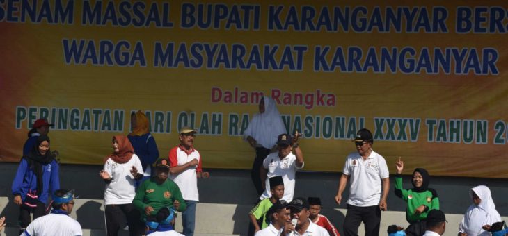 Peringati HORNAS, Ribuan Masyarakat Senam Bersama Bupati