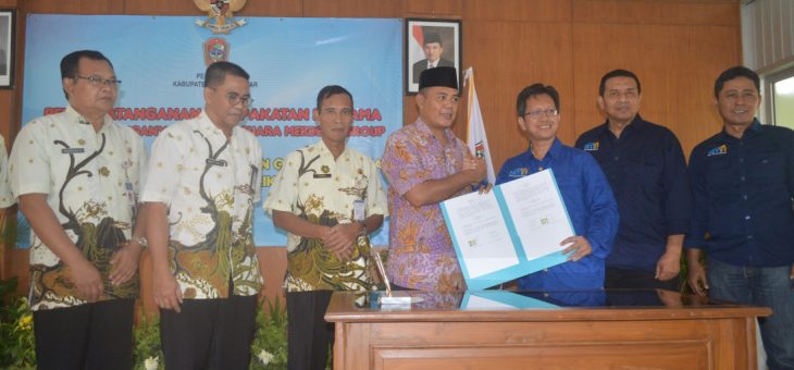 Penandatanganan MOU antara Pemkab Karanganyar dengan Suara Merdeka