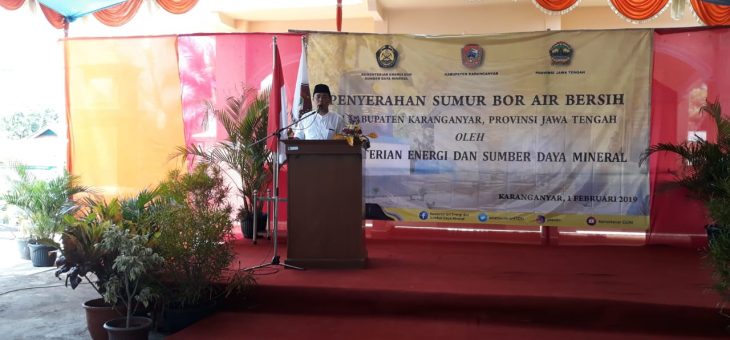 Peresmian Sumur Bor Air Bersih Di Desa Tugu, Kecamatan Jumantono