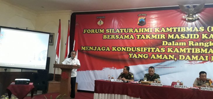 Forum Silaturahmi Kamtibmas Jelang Pemilu Bersama Takmir Masjid Se-Kabupaten Karanganyar