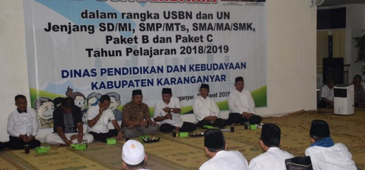 Gelar Doa Bersama,  Hadapi UN Tahun 2019