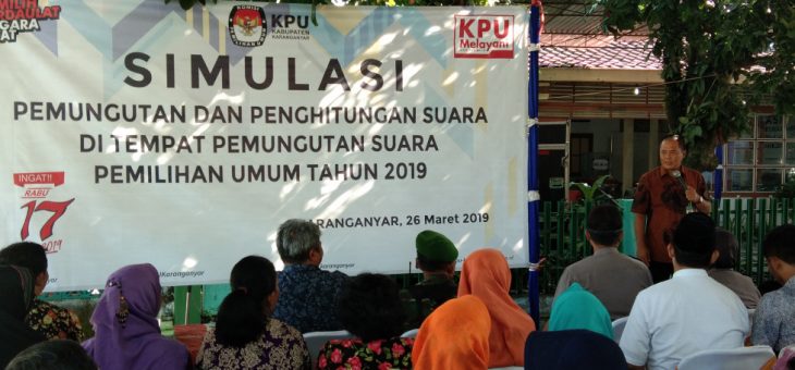 Simulasi Pemungutan dan Penghitungan Suara di TPS Dalam Pemilu Tahun 2019