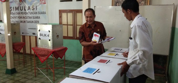 Simulasi Pemungutan Dan Perhitungan Suara Di Tempat Pemungutan Suara Pemilihan Umum Tahun 2019