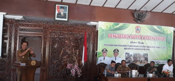 Pengarahan Mengenai Penyerahan Dana Desa Tahap I