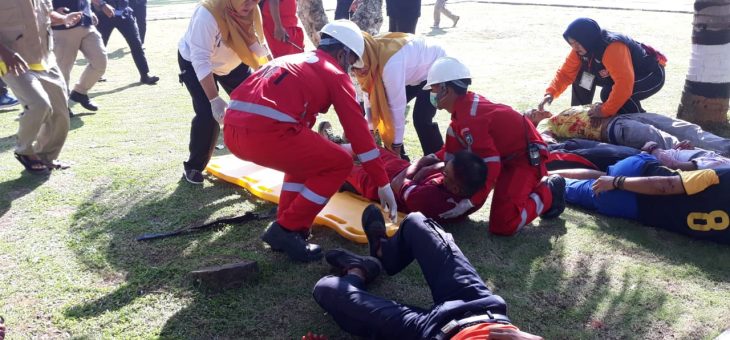 Latihan Simulasi Bencana Di Kantor Setda Karanganyar