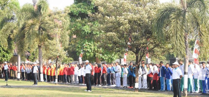 Peringati Hari Olahraga Nasional, PemKab bersama DISPARPORA Karanganyar Gelar Upacara