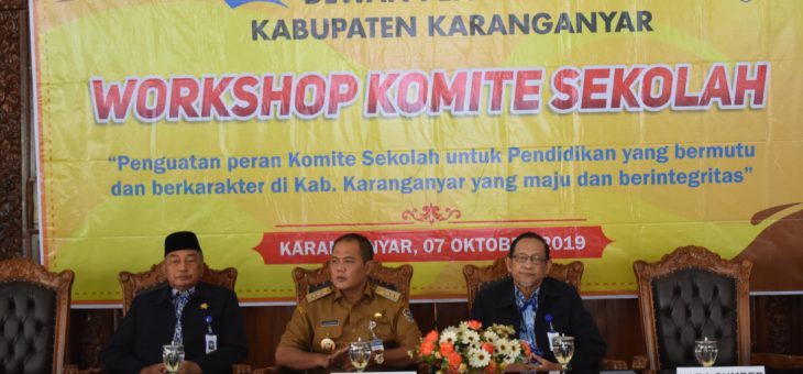 Demi Tercipta Pendidikan yang Bermutu dan Berkarakter, Dewan Pendidikan Karanganyar adakan Workshop Komite Sekolah