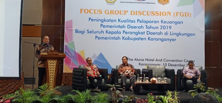 Tingkatkan Kualitas Pelaporan Keuangan di Tiap OPD, BKD Karanganyar Gelar FGD