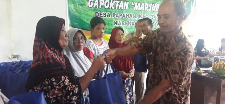 Panen Sukses, Gapoktan Marsudi Tani Bagi-bagi Paket Sembako