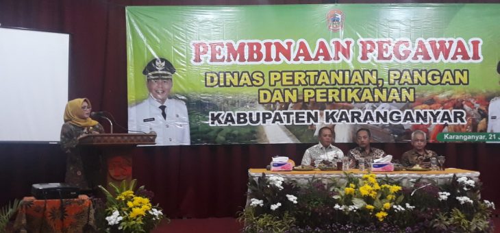 Pembinaan Pegawai Dinas Pertanian, Pangan dan Perikanan Kabupaten Karanganyar di Hotel Taman Sari