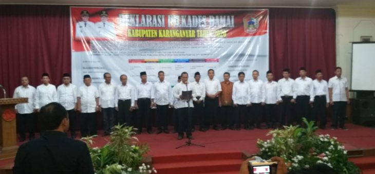 Deklarasi Pilkades Damai Serentak Gelombang III Tahun 2020
