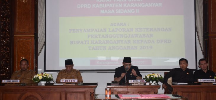 Penyampaian LKPJ Bupati Karanganyar Tahun 2019