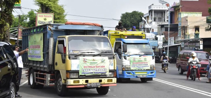 Pendistribusian Beras Zakat Fitrah Baznas Kabupaten Karanganyar