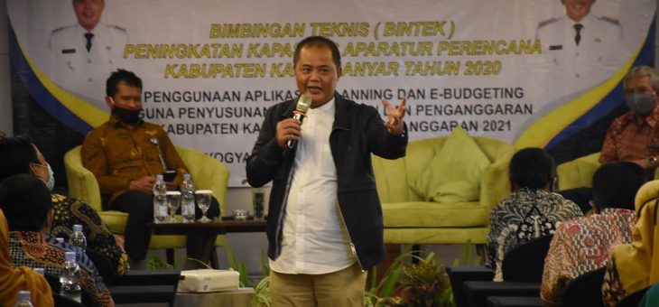 Bintek Peningkatan Kapasitas Aparatur Perencana Kabupaten Karanganyar Tahun 2020