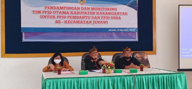 Pendampingan Dan Monitoring PPID Desa Di Kecamatan Jenawi