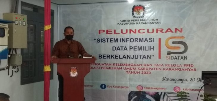 Memastikan Data Pemilih Aman, KPUD Karanganyar Luncurkan Aplikasi SIDATAN