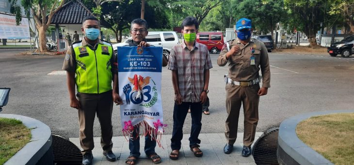 Spanduk Logo Hari Jadi Karanganyar Ke-103 Berhadiah Ditemukan Warga Klaten