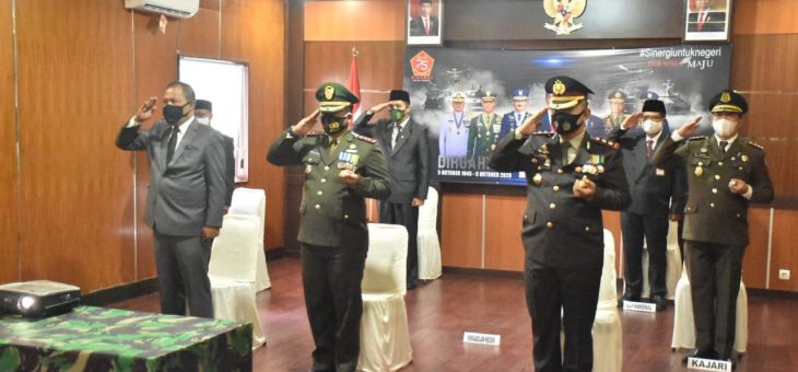 Upacara HUT TNI Ke-75 Secara Virtual