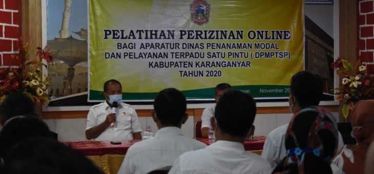 Pelatihan Perizinan Online (Bupati : Kebersamaan Saat Bekerja demi Hasil yang Optimal)