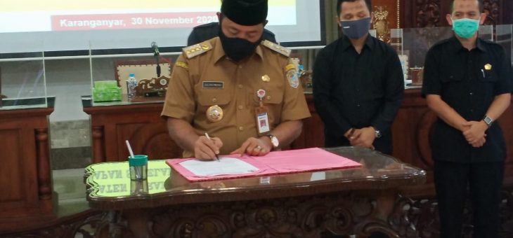 Rapat Paripurna Penetapan 8 Raperda Kabupaten Karanganyar 2020