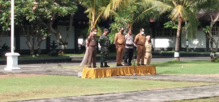 Apel Gelar Pasukan Pengamanan PPKM Kabupaten Karanganyar