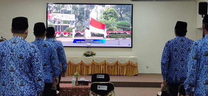 Pemkab Karanganyar Ikuti Upacara HARKITNAS ke 113 Secara Virtual