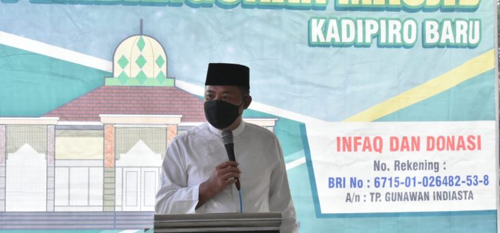 Saat Groundbreaking Masjid Ar Rohmah, Bupati Ingatkan Selalu Untuk Hindari Kerumunan
