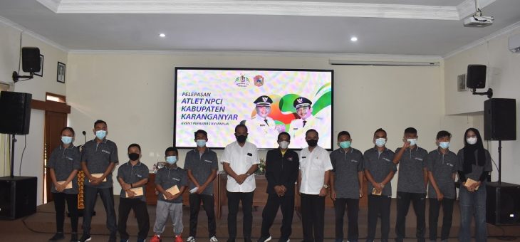 Bupati Karanganyar Lepasan Atlet NPCI Karanganyar Untuk Berlaga di PEPARNAS XVI di Papua