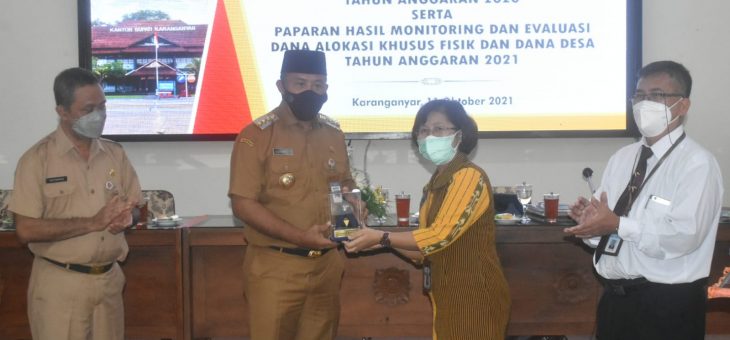 Serapan DAK Fisik Agar Lebih Maksimal, Bupati Karanganyar Meminta Kementrian Keuangan Keluarkan Petunjuk Teknis Di Awal Tahun