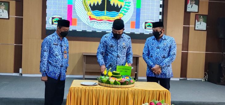 Upacara HUT Korpri ke-50 Kabupaten Karanganyar Tahun 2021 secara virtual