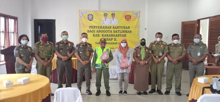 21 Keluarga Satlinmas Terima Santunan
