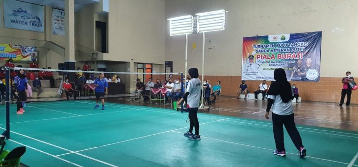 Jaten Keluar Sebagai Juara, Turnamen Bulu Tangkis Ganda Veteran Putri Piala Bupati