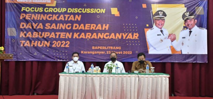 FGD Peningkatan Daya Saing Tahun 2022, Bupati Minta OPD Tingkatkan Kreativitas